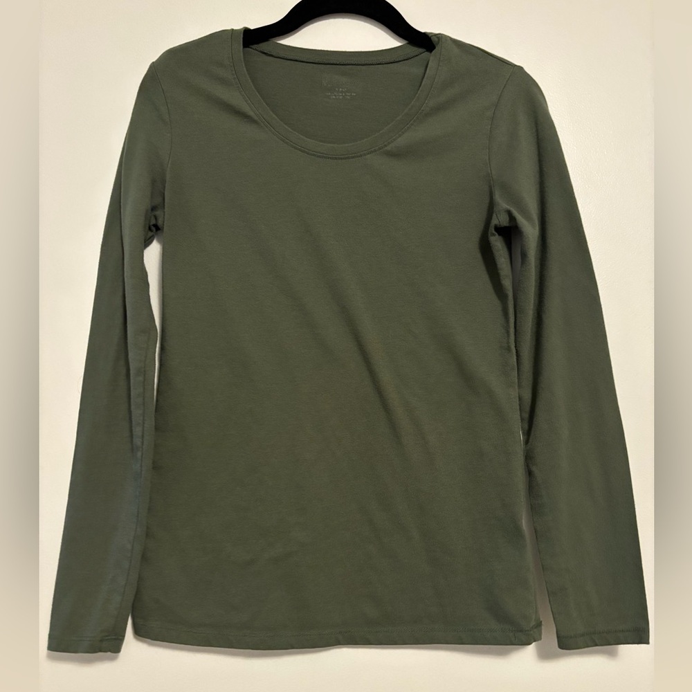 Olive Green Long Sleeve Tee